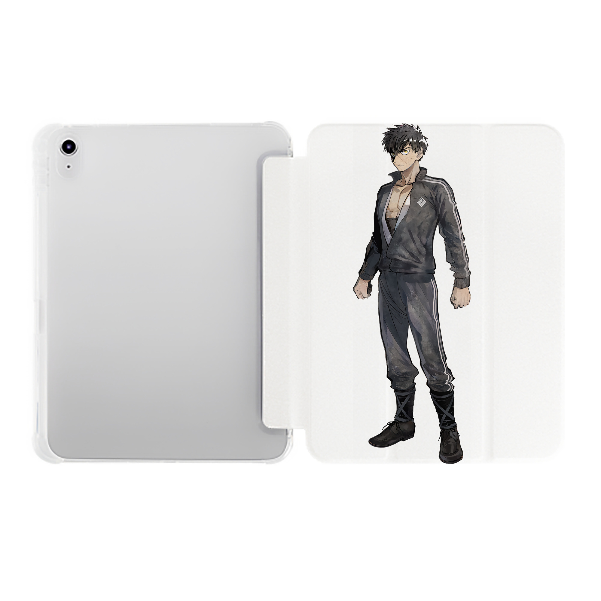 （画像用） 刀剣乱舞 Touken Ranbu IPad ケース ペン収納付き 三つ折りスタンド PUレザー×シリコン 対応機種9.5/10.5/10.9インチ